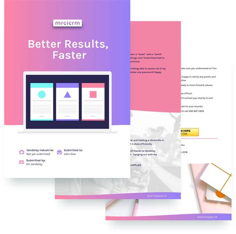 SaaS Proposal Template | Proposal templates, Free brochure template, Template free