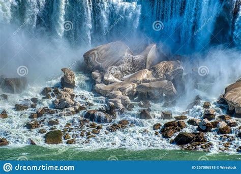 Misty Waterfall With Long Exposure Stock Photo Image Of Creek