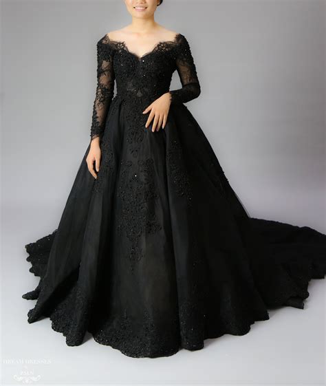 Black Ball Gown Wedding Dress Gabrielle Dream Dresses By Pmn