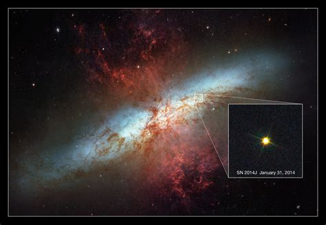 Hubble Space Telescope Views New Supernova In Messier 82