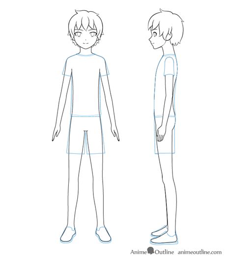 Anime Boy Full Body Drawing At Explore Collection