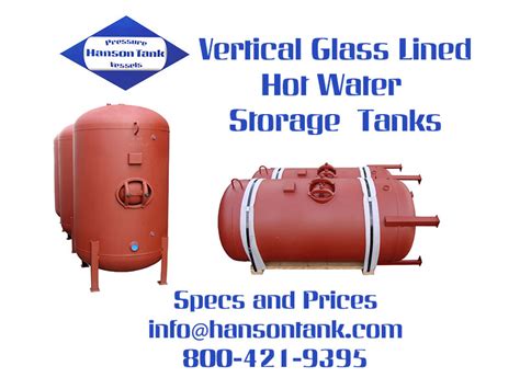 Glass Lined Hot Water Storage Tanks Asme Hanson Tank