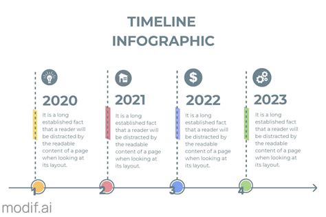 Timeline Infographics Business Development Process Milestone
