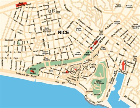 Nice France Map Free Printable Maps