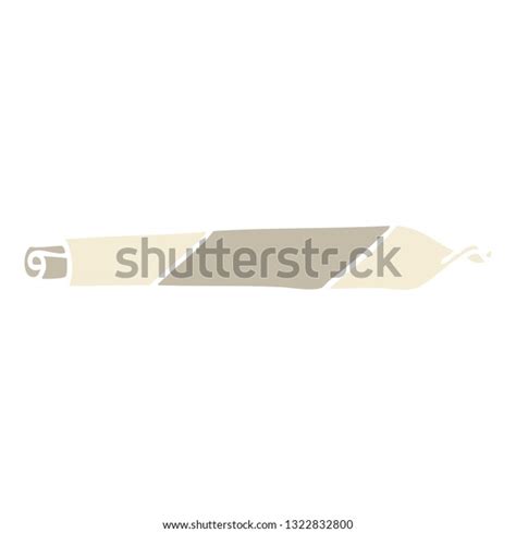 Hand Drawn Quirky Cartoon Rolled Joint Stock Vector Royalty Free