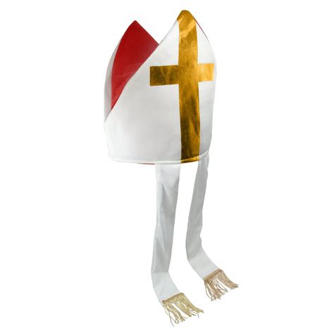 Bishop Priest Pope Costume Hat Saint Mitre Catholic Clergy Costume