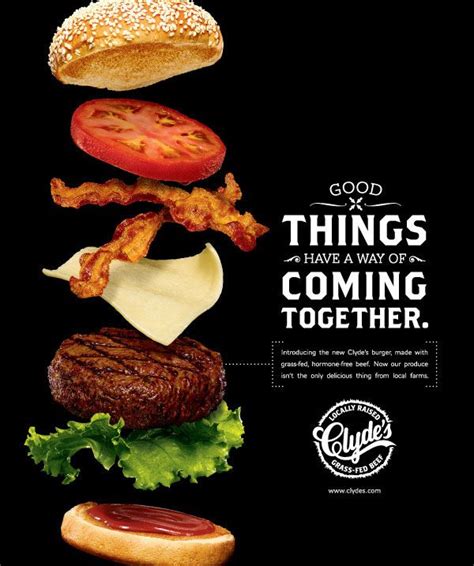 Campaign For Clydes New Burgers Food Menu Design Food Poster