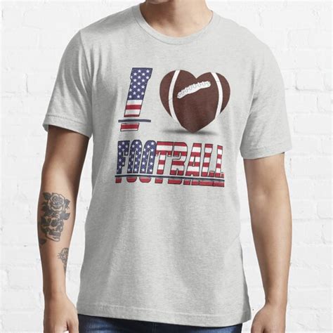 I Love Football T Shirt For Sale By Pokingstick Redbubble