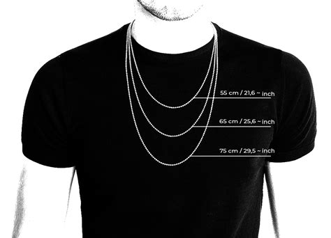 Necklace Size Guide For Men How To Measure Necklace Length
