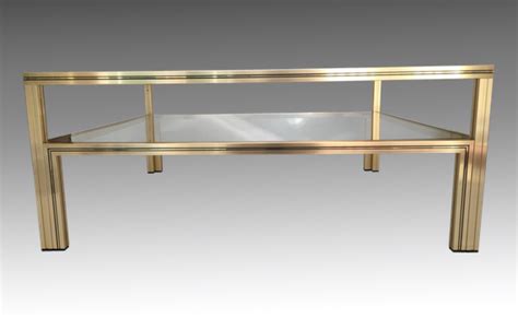 Pierre vandel paris coffee table with gold corners | #129197. Pierre Vandel Coffee Table - Tim Saltwell Antiques