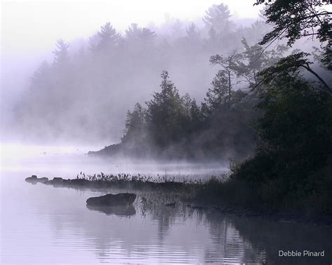 Misty Morning At Kennebec Lake Ontario By Debbie Pinard Redbubble
