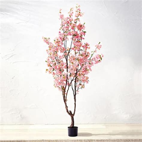 65 Ft Pink Artificial Cherry Blossom Flower Tree In Pot 60426 P The