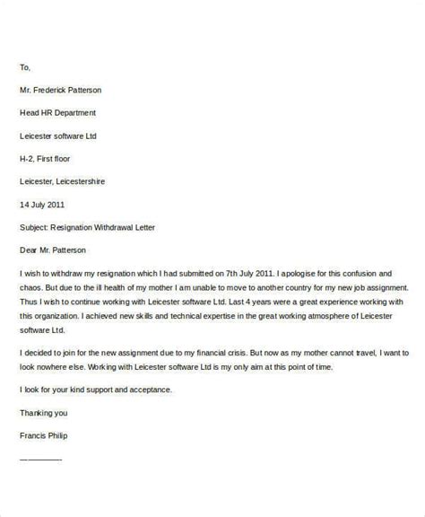 Free 26 Formal Resignation Letter Samples In Pdf Ms Word