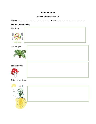 Plant Nutrition Teaching Resources