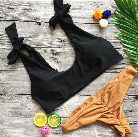 Bikini 2017 Sexy Triangle Bikini Set Women Push Up Swimwear Brazilian Bikinis Summer Beach Wear