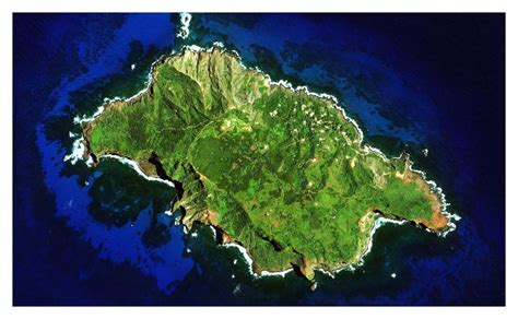 Large Satellite Map Of Pitcairn Island Pitcairn Islands Oceania