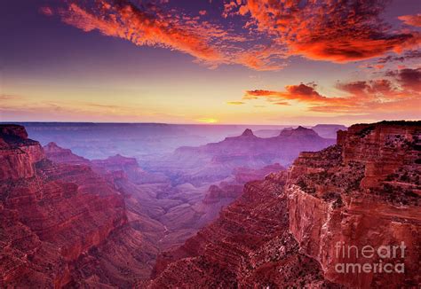 Cape Royal Sunset Grand Canyon National Park Arizona Usa Photograph