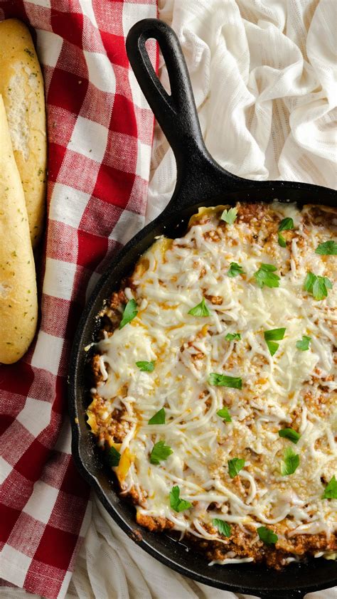 Easy Skillet Lasagna Recipe Easy Dinner Recipes Easy Skillet