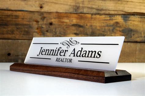 Desk Sign And Acrylic Name Plate Personalized Wood Professional Sign