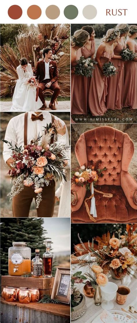 20 Trending Rust Wedding Colors For Fall 2020 Orange Wedding Colors
