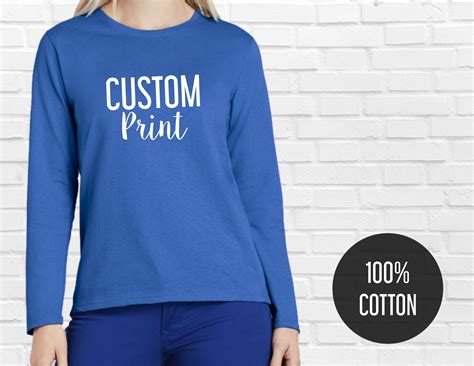 Custom Long Sleeve Shirts Custom Long Sleeve Men And Women Etsy