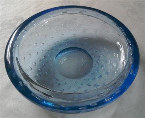 Whitefriars Large 8 Bubble Glass Bowl 1960s Etsy