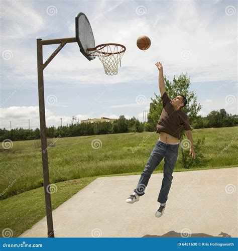 Rebound Stock Photo Image Of Basketball Goal Leaping 6481630
