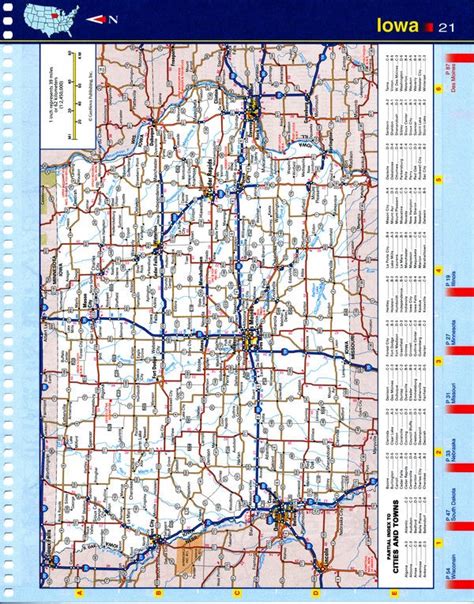 Map Of Iowa State With Highwaysroadscitiescounties Iowa Map Image