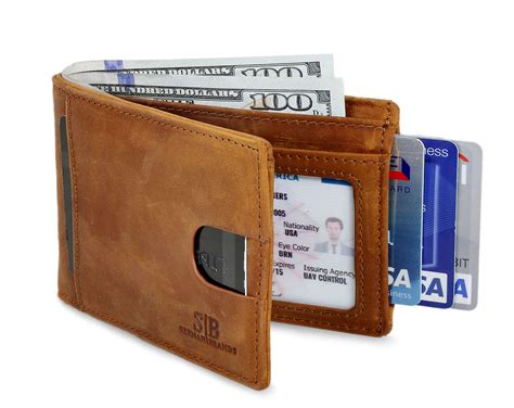 serman brands slim mens wallet bifold wallets for men leather thin minimalist rfid blocking