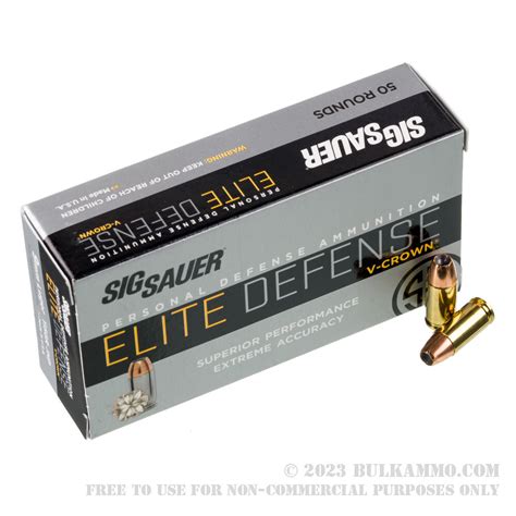 500 Rounds Of Bulk 9mm Ammo By Sig Sauer 115gr V Crown Jhp