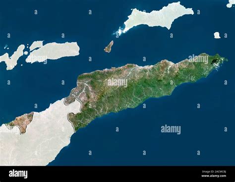 East Timor Satellite Image North Is At Top Natural Colour Satellite