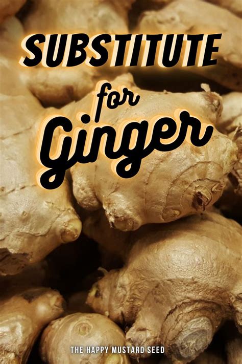 a pile of ginger with the words substitue for ginger