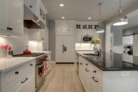 We have a large island with two ceramic pendants. Modern Bungalow - Craftsman - Kitchen - Minneapolis - by ...