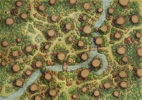 Dandd Maps N Stuff Fantasy City Map Elven Tree Fantasy Map