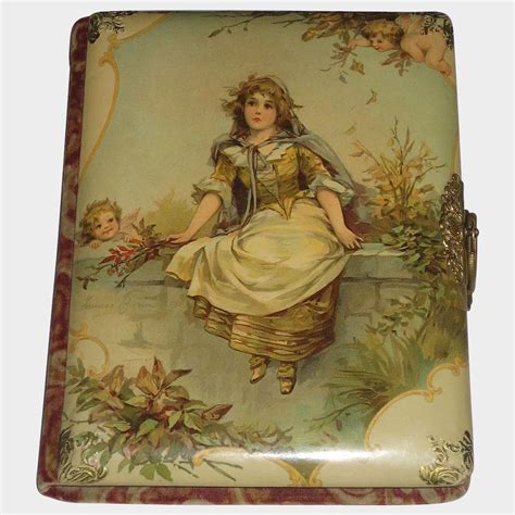 victorian signed frances brundage celluloid photo album with 2 winged victorian dreams ruby lane