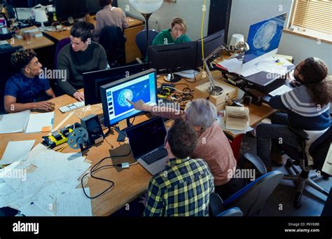 Creative Designers Working Meeting N Open Plan Office Stock Photo Alamy