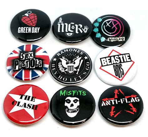 Band Logo Pins Rock Punk Metal Pop Music Pins Any Band Etsy Uk