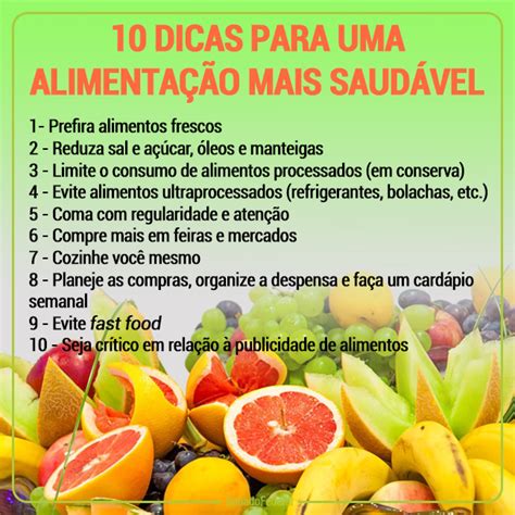 10 dicas para uma alimentação mais saudável Senado Federal