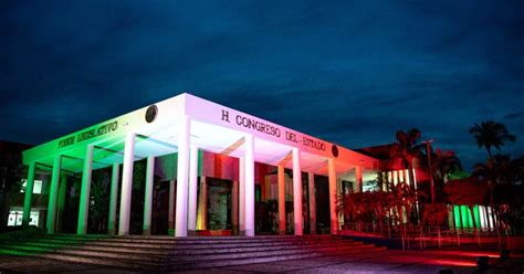¡por El Día De La Bandera Edificio Del Congreso De Sinaloa Se Ilumina