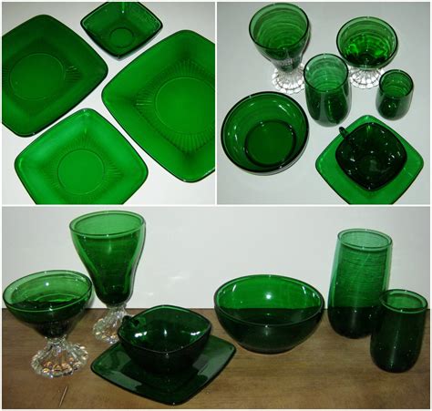 set of 2 vintage anchor hocking forest green glass bowls kitchen and dining home and living