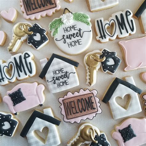 Housewarming Cookies 2 Dozen Home Sweet Home Modern Etsy