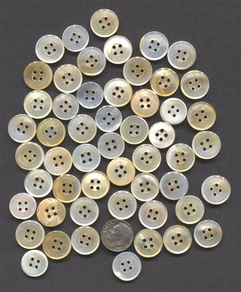 48 Vintage Mother Of Pearl Buttons 1016 Inch Item 16 From
