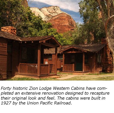 Lodge Lady Historic Zion Cabins Renovated And Reopened