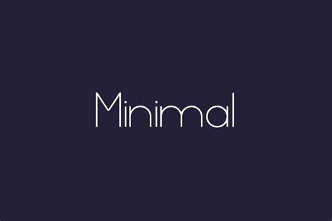 Minimal | Fonts Shmonts