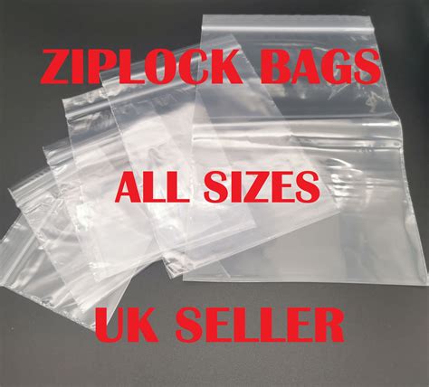100 Clear Plastic Bags Grip Self Seal Resealable Zip Lock Bags Etsy