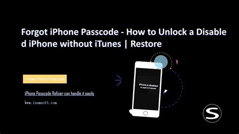 How to restore iphone without itunes when disabled? Forgot iPhone Passcode - How to unlock a Disabled iPhone ...