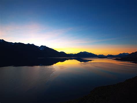Wallpaper New Zealand Beautiful Nature Scenery Sunset Views Of Lake