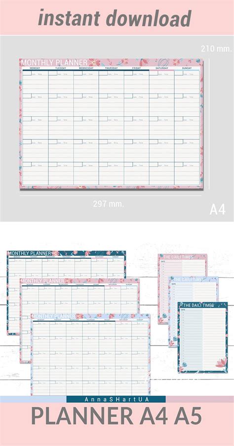 2018 Free Printable Monthly Calendar This Is A Digital Monthly Planner