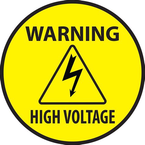 High Voltage Warning Safety Decal Pre Printed Vinyl Signage
