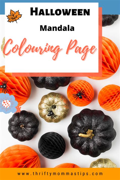 Free Halloween Mandala Colouring Page Thrifty Mommas Tips